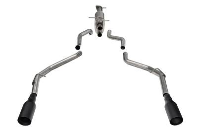 Corsa Performance - Corsa Perf. 21435BPC 3.0" Catback Exhaust w/Dual Rear Exit & Flat Cut 5.0" Tips