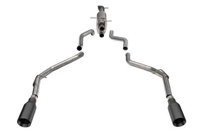Corsa Performance - Corsa 21435GNM 3.0" Catback Exhaust System w/Dual Rear Exit & Flat Cut 5.0" Tips
