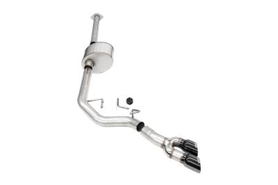 Corsa Performance - Corsa 21332BLK 3.0" Cat-Back Lightning Exit w/Twin 3.5" Black PVD Pro Tips