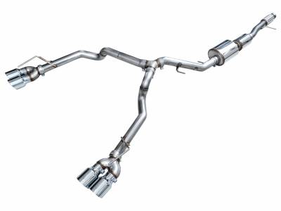 AWE Tuning - AWE Tuning 3015-42006 Quad CHROME OFG Dual Exhaust System 21+ Tahoe/Yukon 5.3L