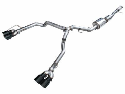 AWE Tuning - AWE Tuning 3015-43006 Quad BLACK OFG Dual Exhaust System 21+ Tahoe/Yukon 5.3L