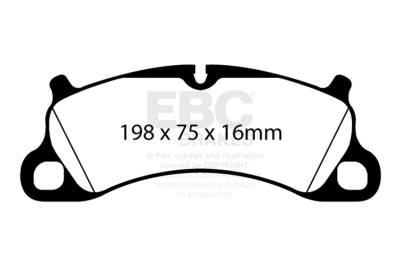 EBC Brakes - EBC Brakes DP42144R Yellowstuff Street & Track Brake Pads for 12-15 911