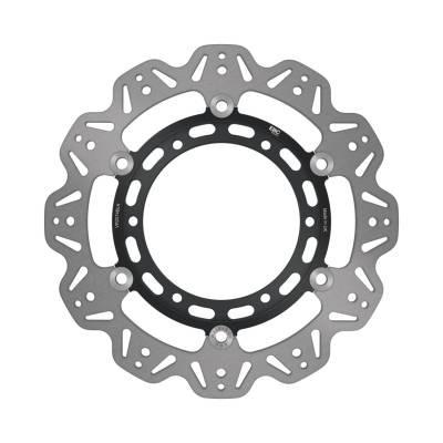 EBC Motorcycle Brakes - EBC Motorcycle Brakes VR2074BLK Vee-Series Black Hub Motorcycle Brake Disc