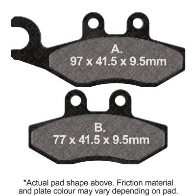 EBC Motorcycle Brakes - EBC Motorcycle Brakes SFA353 SFA Series Scooter Organic Pads