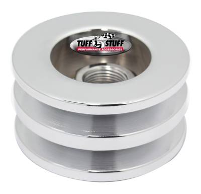Tuff Stuff Performance Accessories - Tuff Stuff Performance 7610F Alternator Pulley 2.628" 2 Groove Chrome