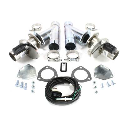 Doug's Headers - Doug's Headers DEC225AK Electric Exhaust Cut-Out 2.25" Dual System w/Hook-Up Kit