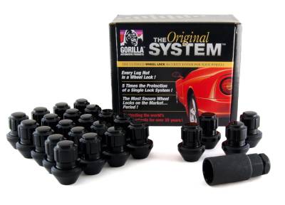 Gorilla Automotive - Gorilla Automotive 96644BDX Factory Style 14MMx1.5 24Pc Black Lug Nut Kit 6-Lug
