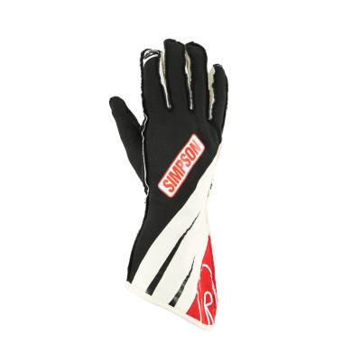 Simpson Safety - Simpson Safety SCKMD Supercoil Racing Gloves Medium Black SFI 3.3/5