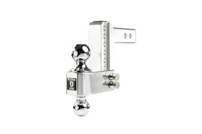 BulletProof Hitches - BulletProof AL204 Medium Duty 2" Shank 4" Drop/Rise Aluminum Hitch