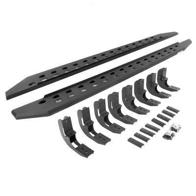 Go Rhino - Go Rhino 69404880SPC Slim Line Running Boards w/Brackets 19+ Silv/Sierra Ext
