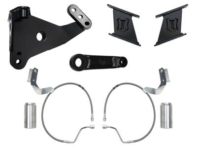 ICON Vehicle Dynamics - ICON 67035 Front 7" Lift Box Track Bar Drop/Pitman Arm/Sway Links for 17-22 F250