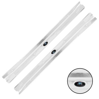 Trim Parts - Trim Parts 3004 Sill Plates w/Rivited Tag Pair for 68-79 Nova