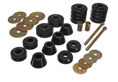 Energy Suspension - Energy Suspension 3.4107G Body Cab Mount Set Polyurethane Black