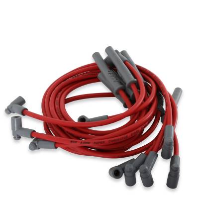 MSD - MSD Ignition 35389 Custom Spark Plug Wire Set Red for Ford 351C-460 w/HEI Cap