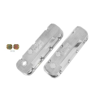 Holley - Holley Perf 241-84 M/T Retro Alu. Valve Covers Polished for 63-89 Chevy/GMC