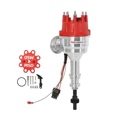 MSD - MSD Ignition 83541 Ready-To-Run Pro-Billet Distributor Steel Gear for Ford 351W