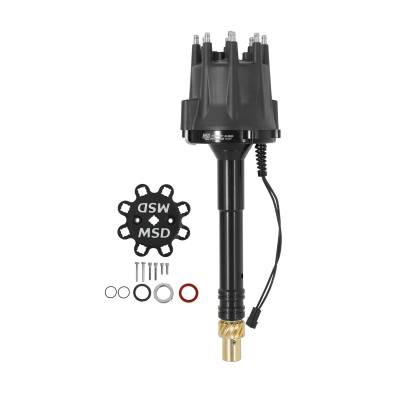 MSD - MSD Ignition 85505 Blk Pro-Billet Locked-Out Distributor Bronze Gear Chevy V8