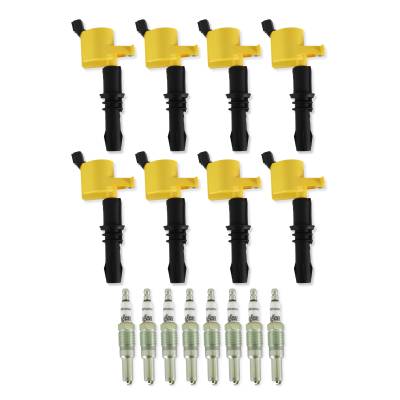 ACCEL - ACCEL 811433 Ignition Kit for 04-08 Ford 4.6L/5.4L/6.8L 3-Valve Yellow 8Pc