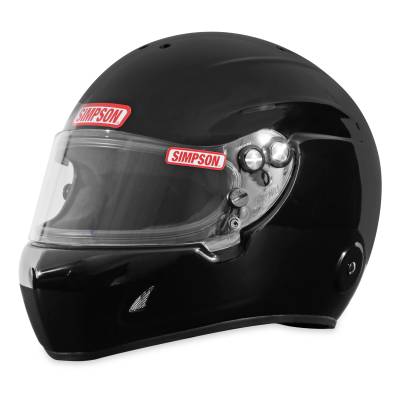 Simpson Safety - Simpson Safety 7870042 Devil Ray 3.0 X-Large Racing Helmet Gloss Black