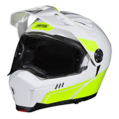 Simpson Motorcycle - Simpson Motorcycle JBDWY2X Journey Bandit 2X-Large Motorcycle Helmet White