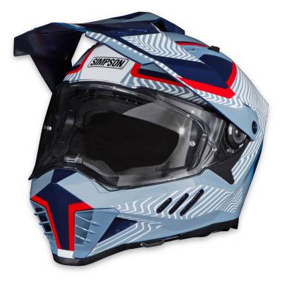 Simpson Motorcycle - Simpson Motorcycle XBMUGRSM Xcursion Bandit Small Motorcycle Helmet Mojave Blue