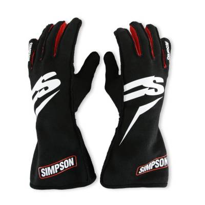 Simpson Safety - Simpson Safety ASKSM LTS AIRSPEED Small BLACK Racing Gloves