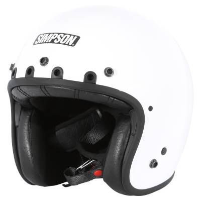 Simpson Motorcycle - Simpson Motorcycle CHOP1MD Chopper Medium Motorcycle Helmet Gloss White