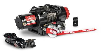 Warn - Warn 110030 R35-S Synthetic Rope Winch 50'x7/32" w/Fairlead/Handlebar Switch