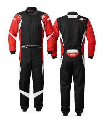 Simpson Safety - Simpson Safety KAS03001 Racing Suit Air Strike Adult X-Small Black/Red