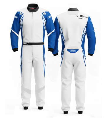 Simpson Safety - Simpson Safety KAS04101 Racing Suit Air Strike Youth Small White/Blue