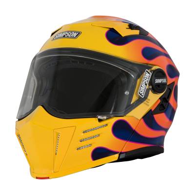 Simpson Motorcycle - Simpson Motorcycle M59WF62X Mod Bandit 2X-Large Motorcycle Helmet Wildfire