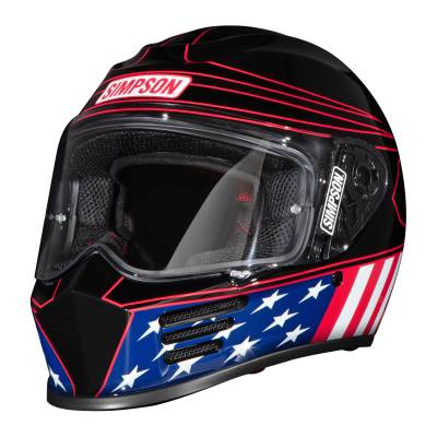 Simpson Motorcycle - Simpson Motorcycle SPBAM1MD Speed Bandit Medium Motorcycle Helmet Black