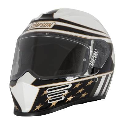 Simpson Motorcycle - Simpson Motorcycle SPBAM2LG Speed Bandit Large Motorcycle Helmet Americana Gold