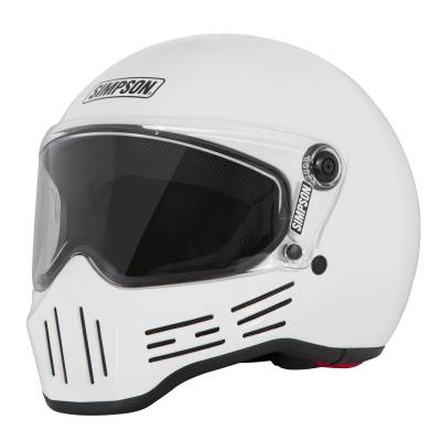 Simpson Motorcycle - Simpson Motorcycle M301MD M30 Bandit Medium Motorcycle Helmet Gloss White