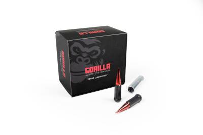 Gorilla Automotive - Gorilla Automotive SPK6-14150RD 6-Lug 14mm x 1.50 Spike Lug Nut Kit Red