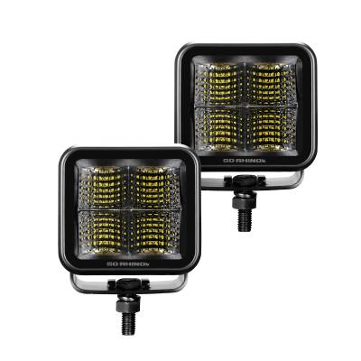 Go Rhino - Go Rhino 750200321FCS Blackout Series Cubeit 2x2 LED Cube Flood Light Kit