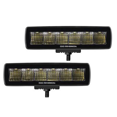 Go Rhino - Go Rhino 750300621FBS Blackout Series Sixline 6-LED Flood Light Kit