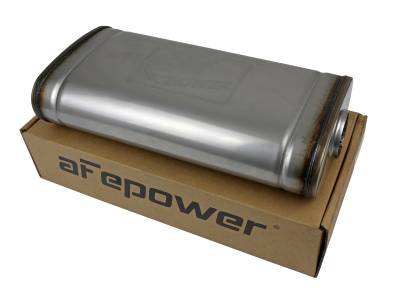 aFe Power - aFe 49M30019 Exhaust Muffler 2.5" Inlet/Outlet Center/Offset 4" x 9" x 18" Body