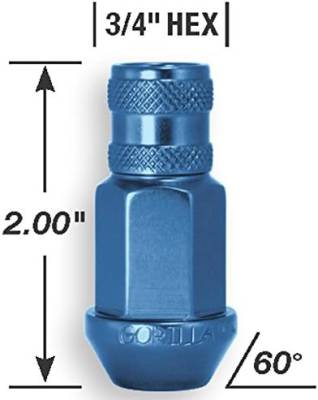Gorilla Automotive - Gorilla Automotive 44038BL Wheel Lug Nut