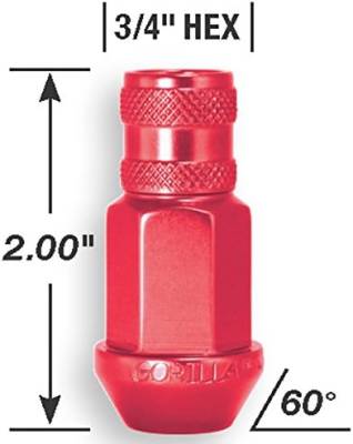 Gorilla Automotive - Gorilla Automotive 44038RD Wheel Lug Nut