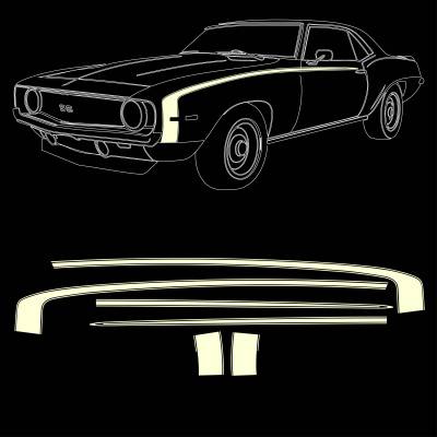 Trim Parts - Trim Parts TPG-6741 SS Graphics Kit for 69 Chevrolet Camaro