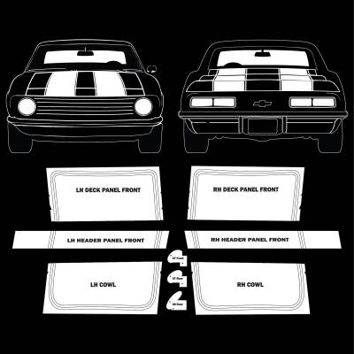 Trim Parts - Trim Parts TPG-6738 1967-68 Camaro Z/28 Stripe Stencil Kit