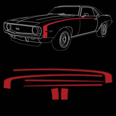 Trim Parts - Trim Parts TPG-6739 SS Graphics Kit for 69 Chevrolet Camaro