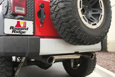 Rugged Ridge - Rugged Ridge 12040.09 Rear Bumper Applique Silver for Jeep Wrangler