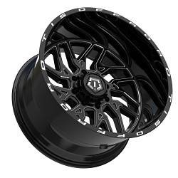 TIS - TIS 544BM-2106820 20X10 6x135/5.50 -20 106.2 Gloss Black w/Milled Accents