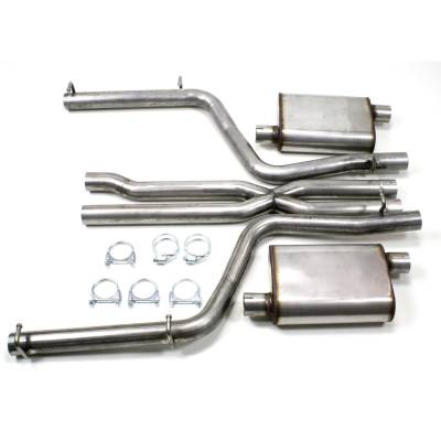 JBA Racing Headers - JBA Headers 40-1602 Split Rear 2.5" Cat-Back Exhaust System for 300/Charger