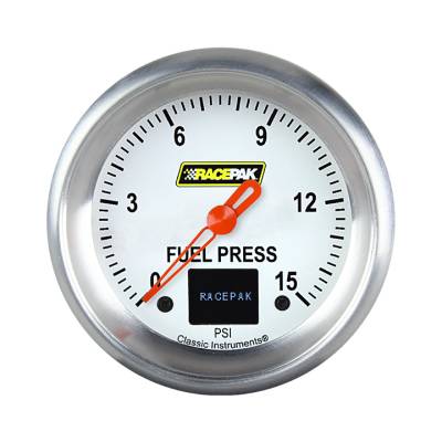 Classic Instruments - Classic Instruments 250-CI-345WA Racepak 2-5/8 Fuel Pressure 15 PSI Gauge