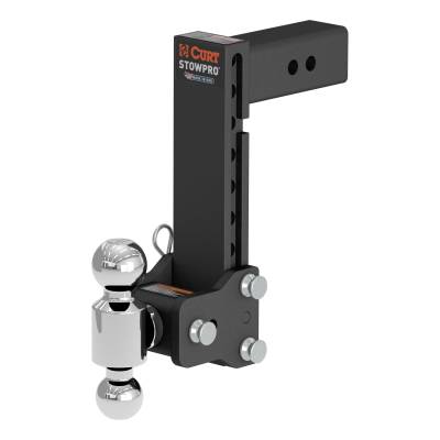 CURT - CURT 45973 StowPro Adjustable Ball Mount 9" Drop 2.5" Shank Dual Ball