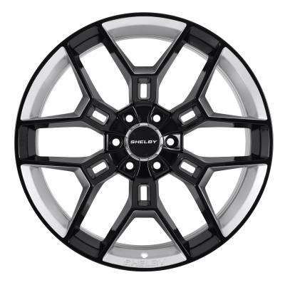 Carroll Shelby Wheels - Carroll Shelby Wheels CS45-395512-BS CS45 22x9.5 6x135 12mm Black Chrome
