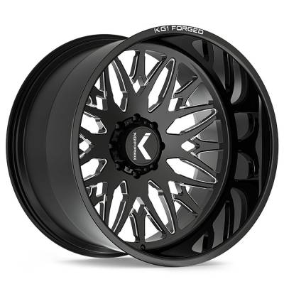 KG1 Wheels - KG1 Wheels KC014221486GPM KC014 Trident 22x14 8x6.5 -76mm Gloss Black/Milled